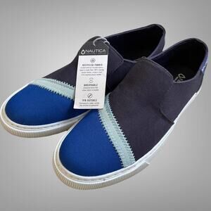 Nautica Colorblock Blue Low Slip-On Sneaker Shoes Size 6 NWT